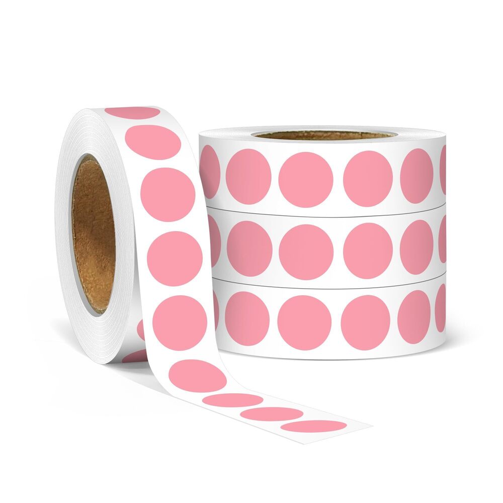 8468 4000PCS 1/2" Small Round Dot Stickers,0.5 Inch 4 Rolls Color Coding